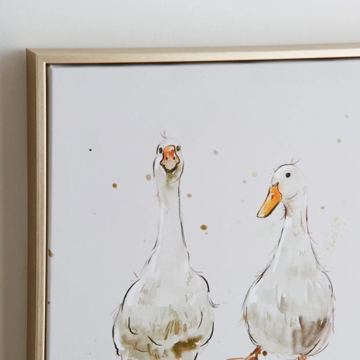 Darcy Duck Framed Canvas White – image 2