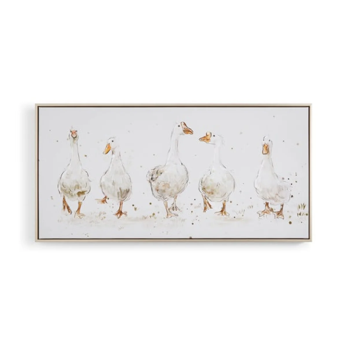 Darcy Duck Framed Canvas White – image 3
