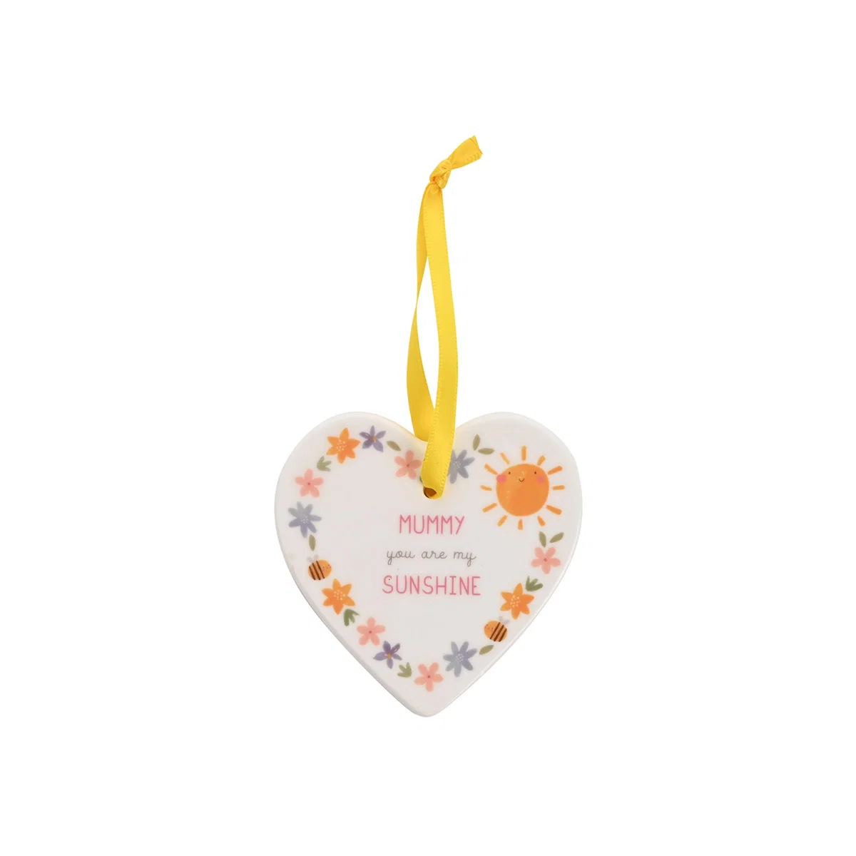 Mummy Ceramic Heart Hanging Plaque