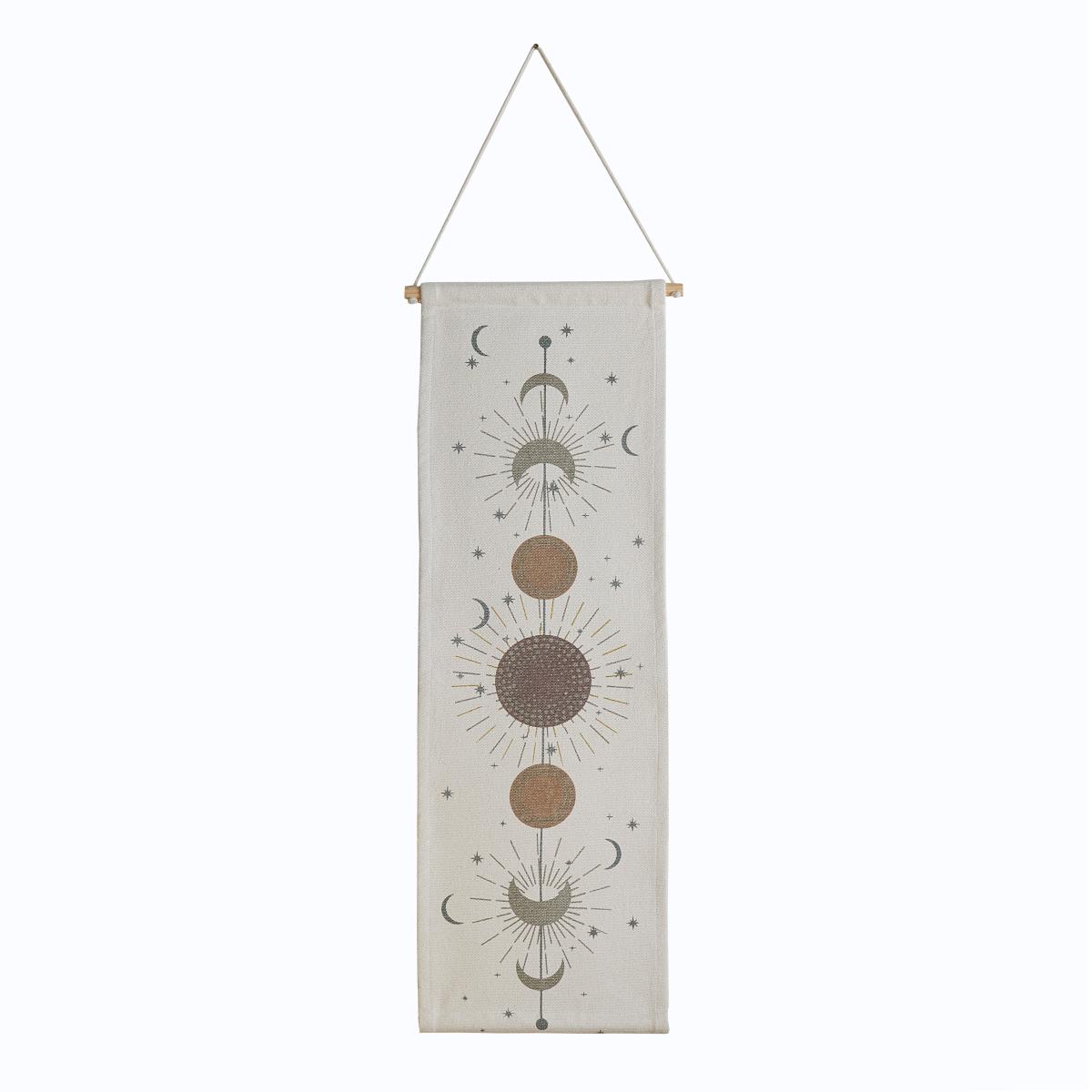 Phases of the Moon Hanging Wall Art 30x100cm Grey/Brown – image 2