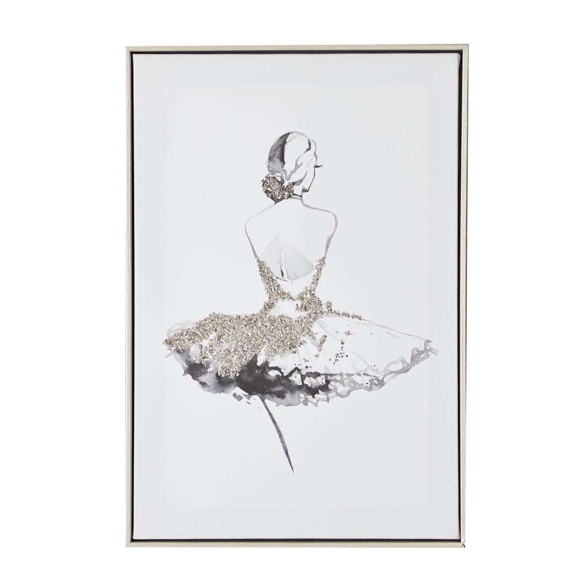 Ballerina Tutu Boxed Canvas Gold, Black and White – image 2