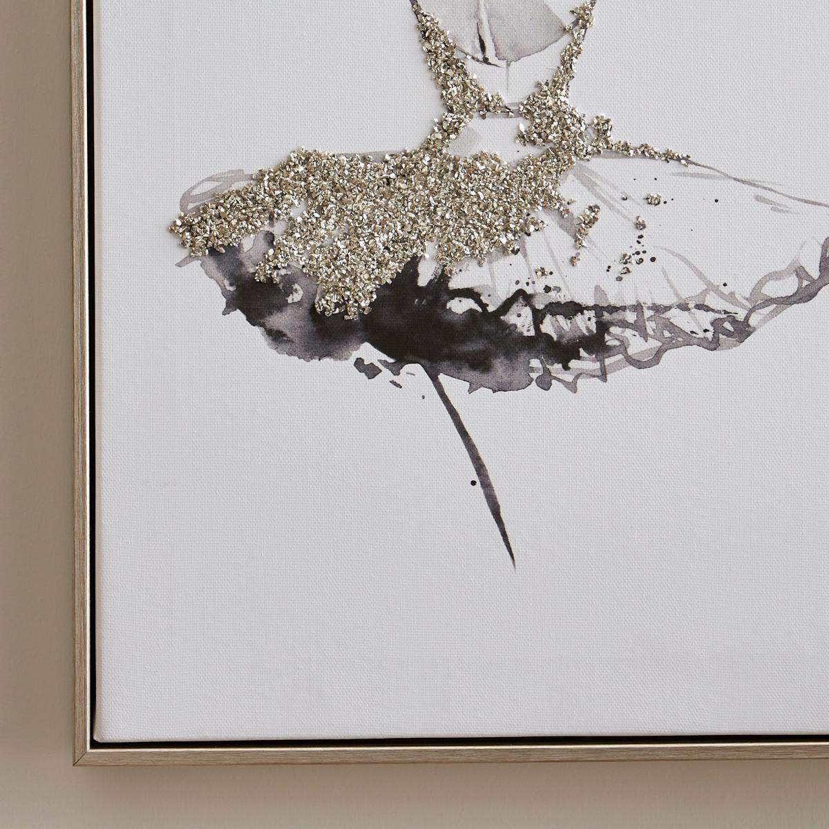 Ballerina Tutu Boxed Canvas Gold, Black and White – image 3