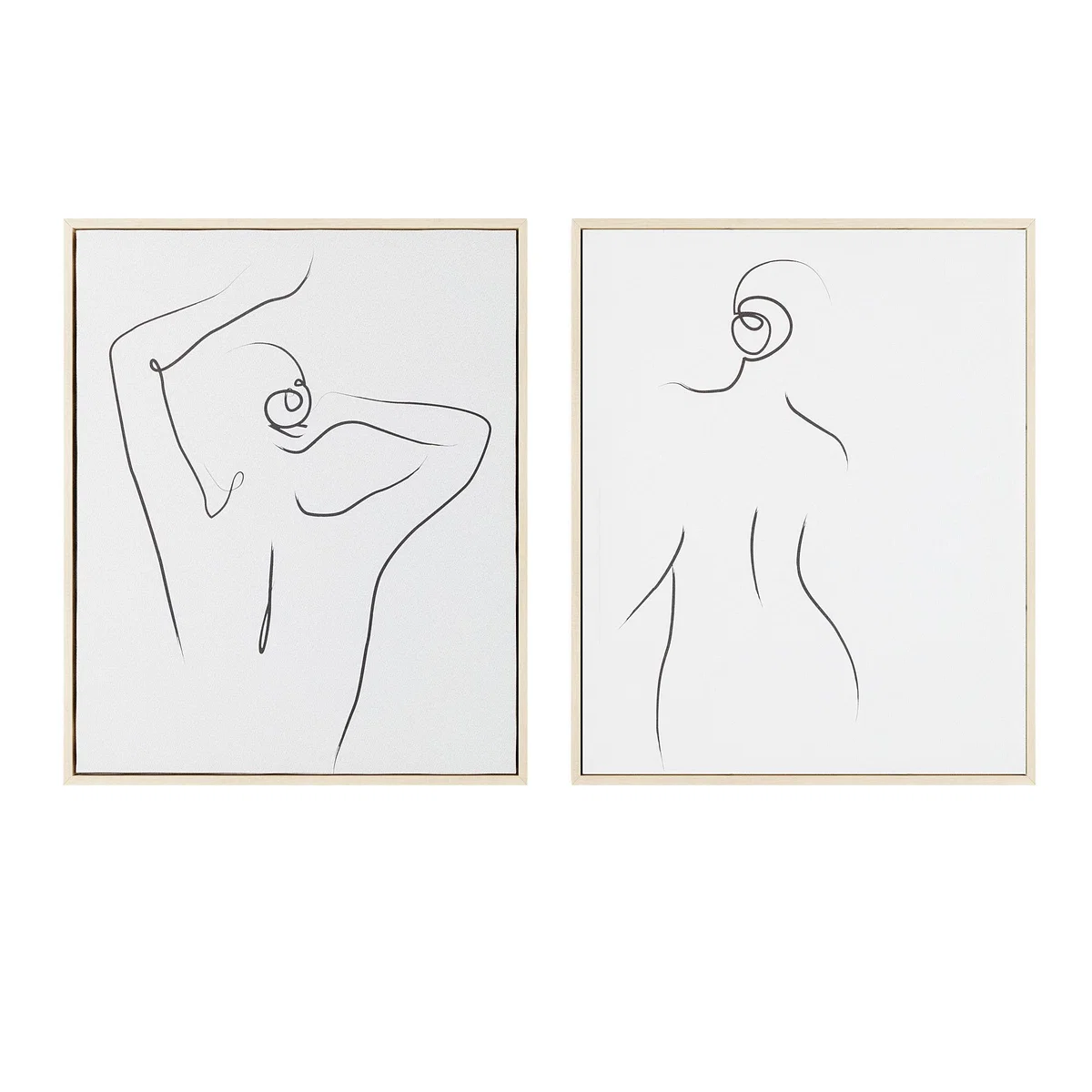 Set of 2 Nude Lady Capped Canvas' White – image 2