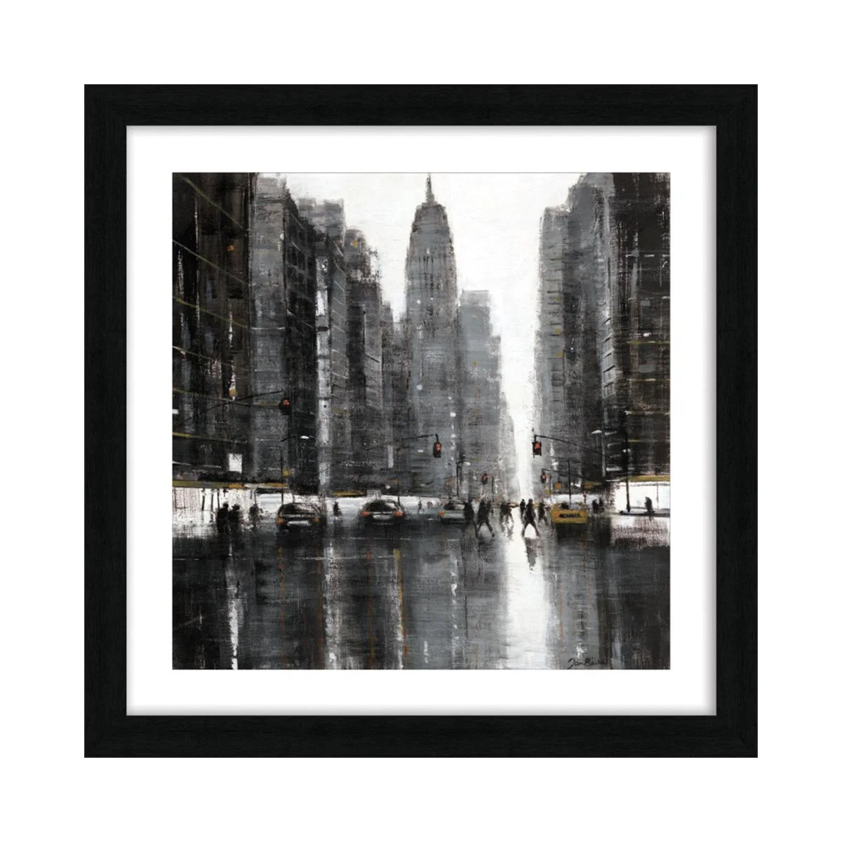 The Art Group 5th Avenue Framed Print Black and white – image 2
