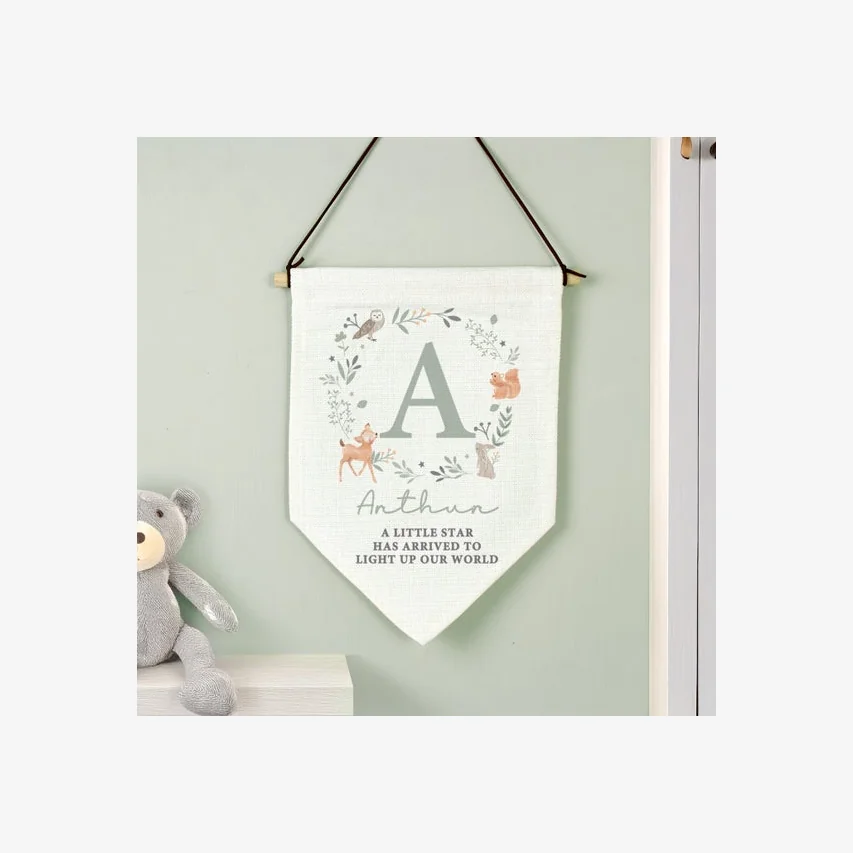 Personalised New Baby Wall Art Banner – image 1