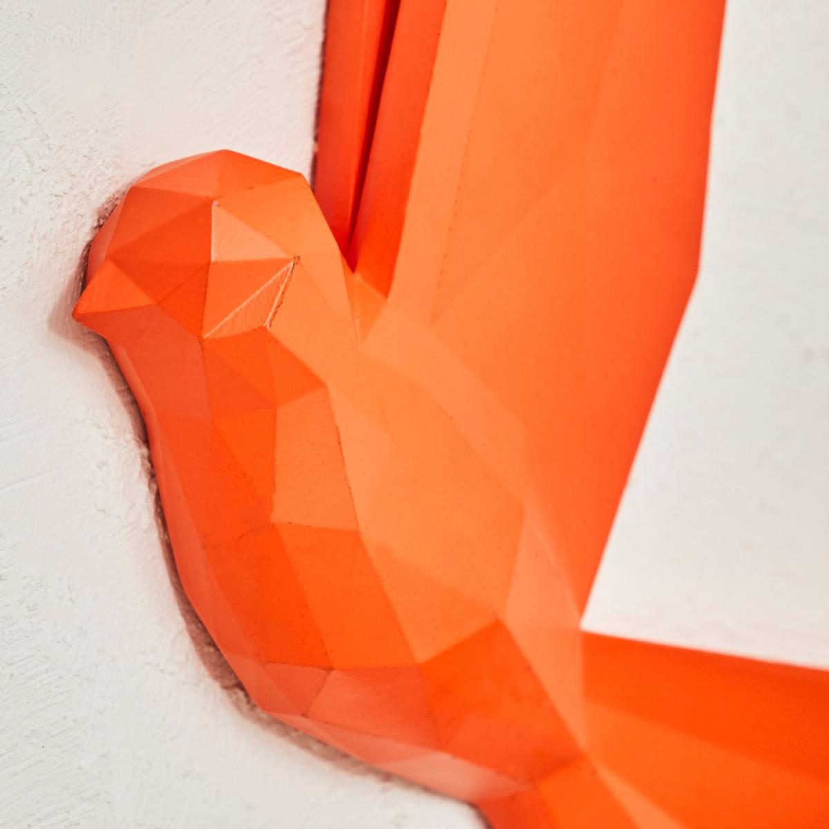 Set of 3 Outdoor Resin Origami Bird Wall Art Red/Blue/Yellow – image 2