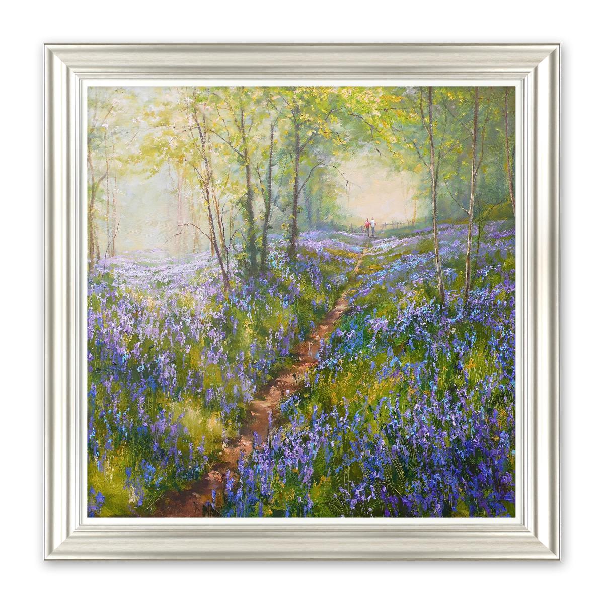 Bluebell Walk by Mark Lambert Framed Print Blue – image 2