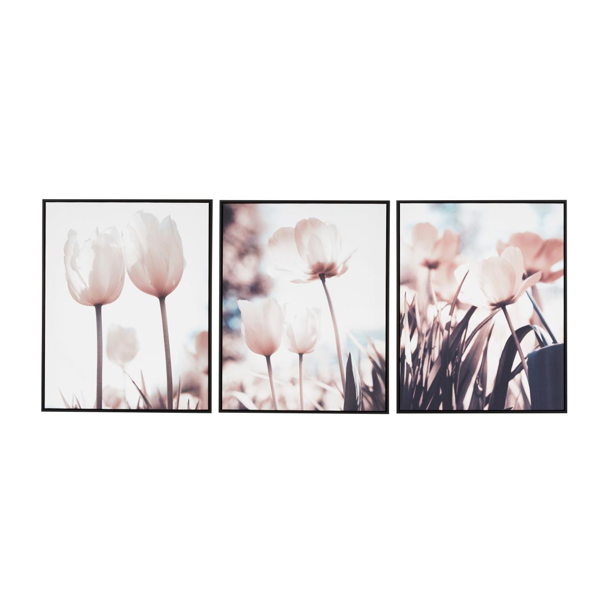 Set of 3 Photographic Tulip Prints 40x50cm Pink – image 2