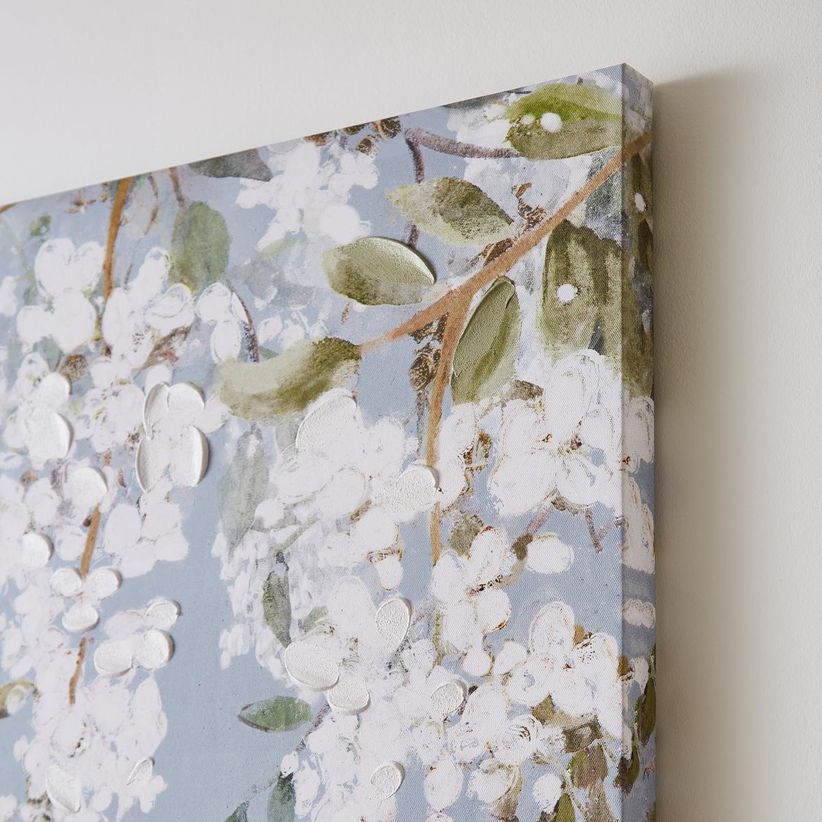 Blue Wisteria Canvas 80x80cm Blue – image 2