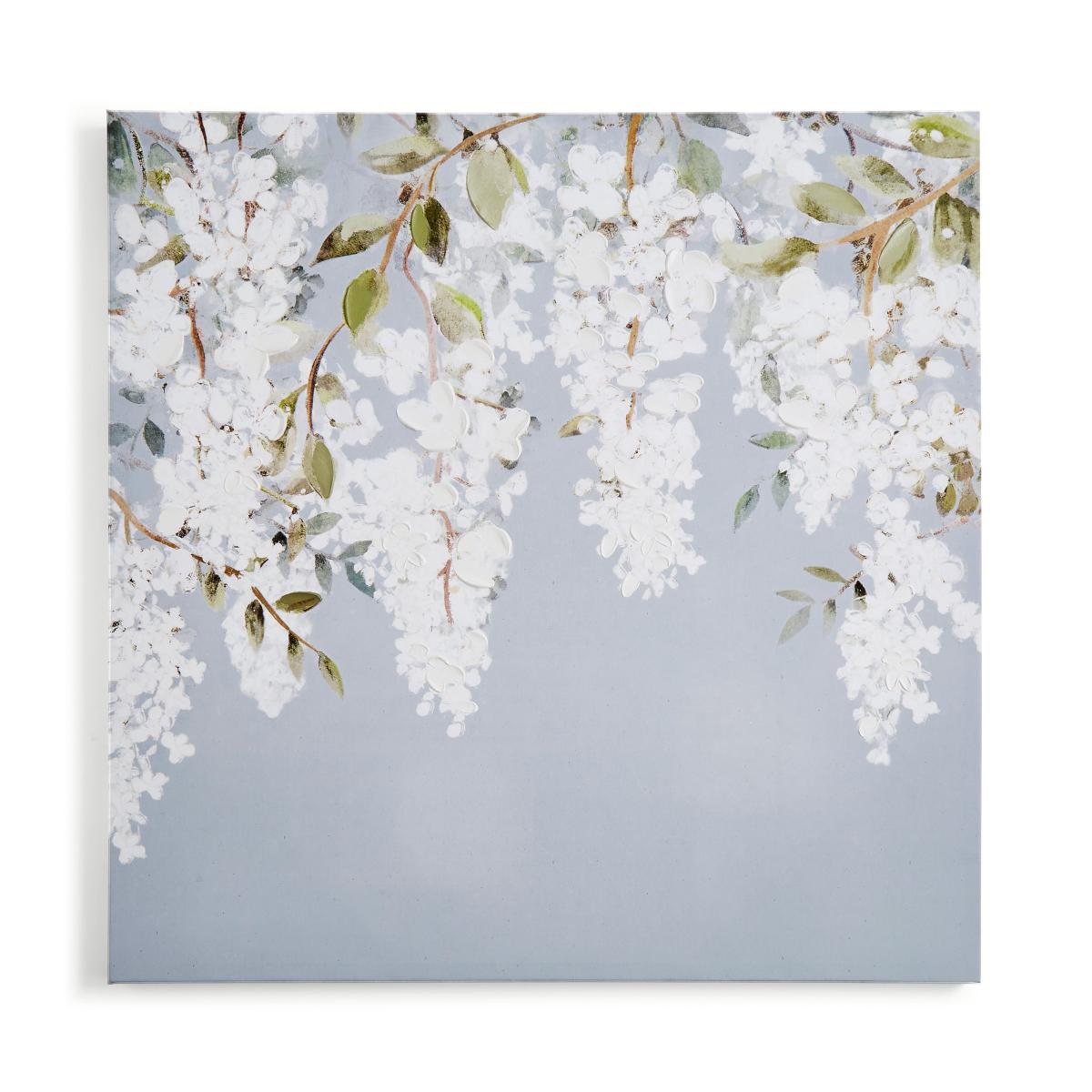 Blue Wisteria Canvas 80x80cm Blue – image 3