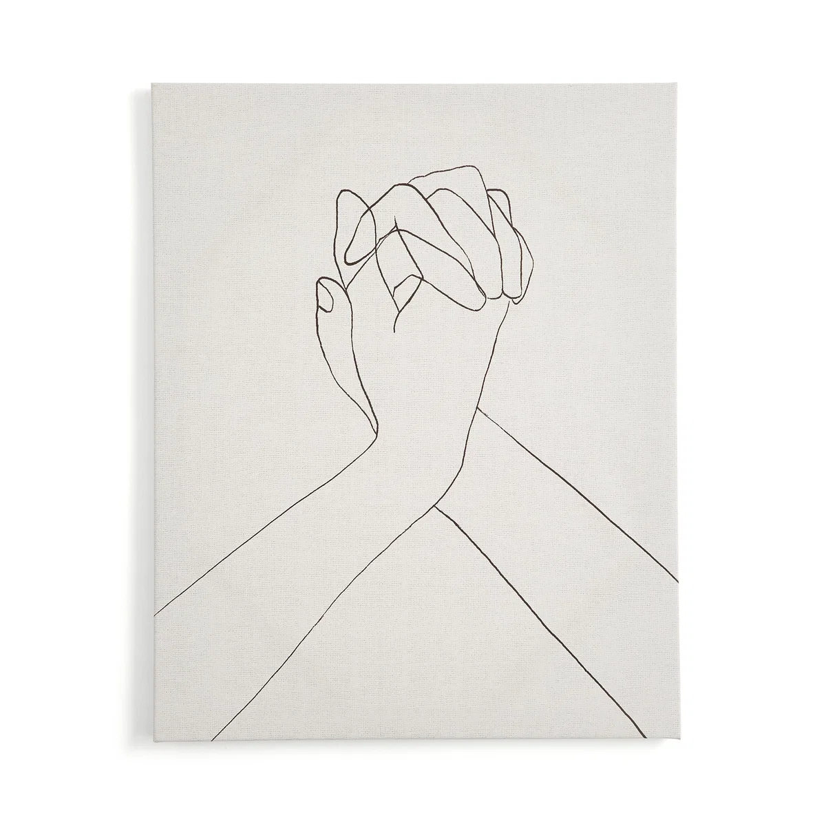 Hands Line Drawing Canvas 40x50cm White – image 3