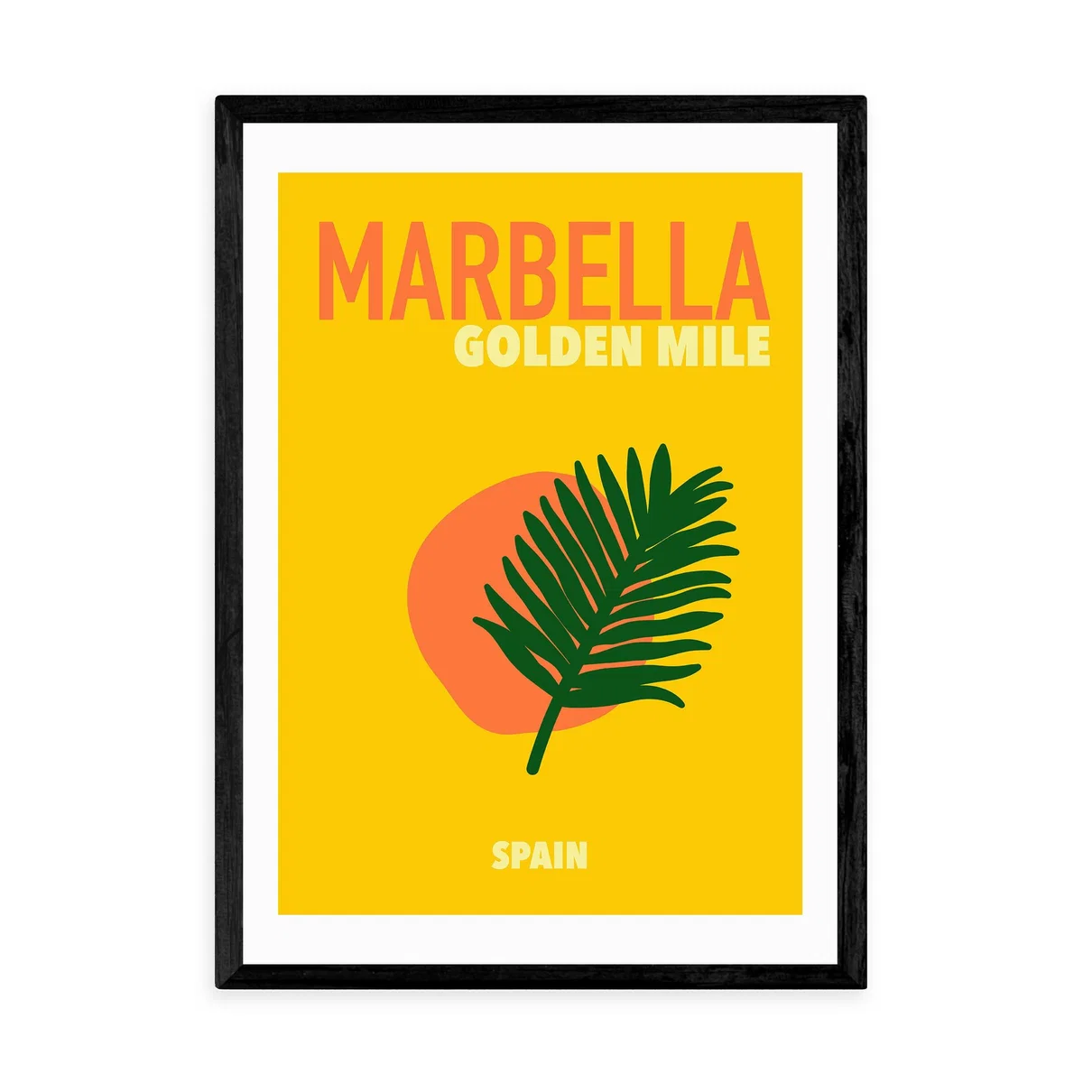 East End Prints Marbella Golden Coast Spain Print Green/Yellow/Orange – image 2