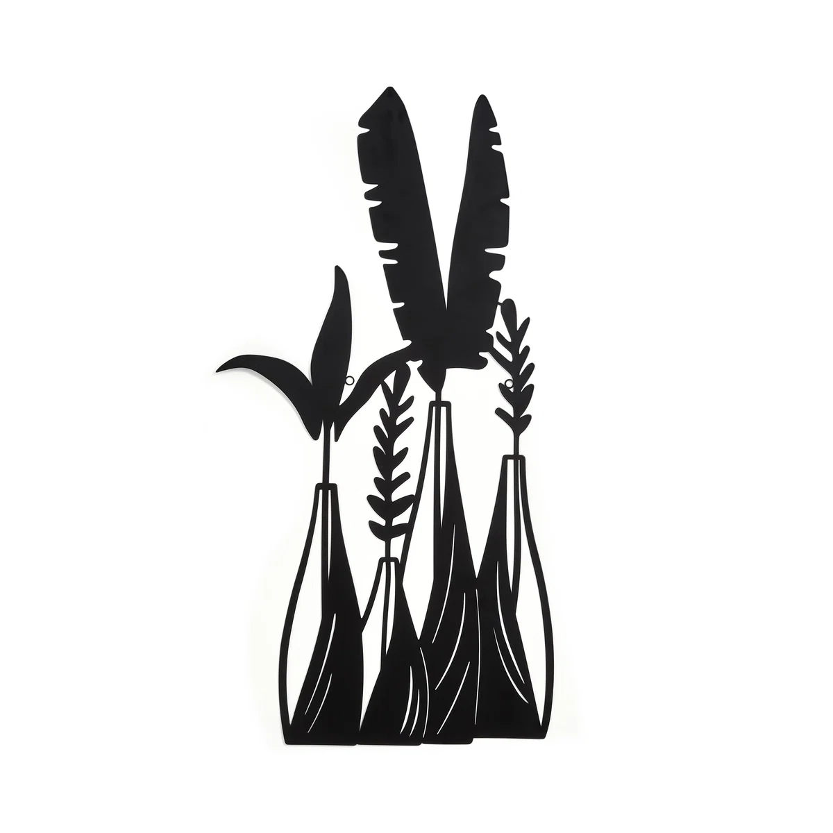 Pampass Vase Metal Wall Art Black – image 3