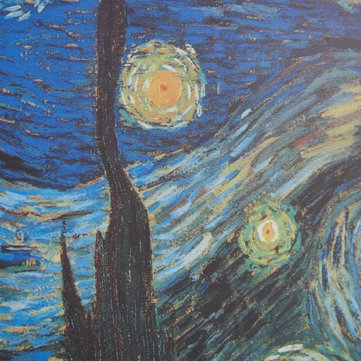 Starry Night by Van Gogh Framed Print Black – image 2