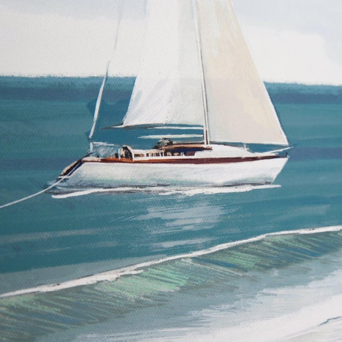 Cedar & Sage White Sails Framed Canvas – image 2