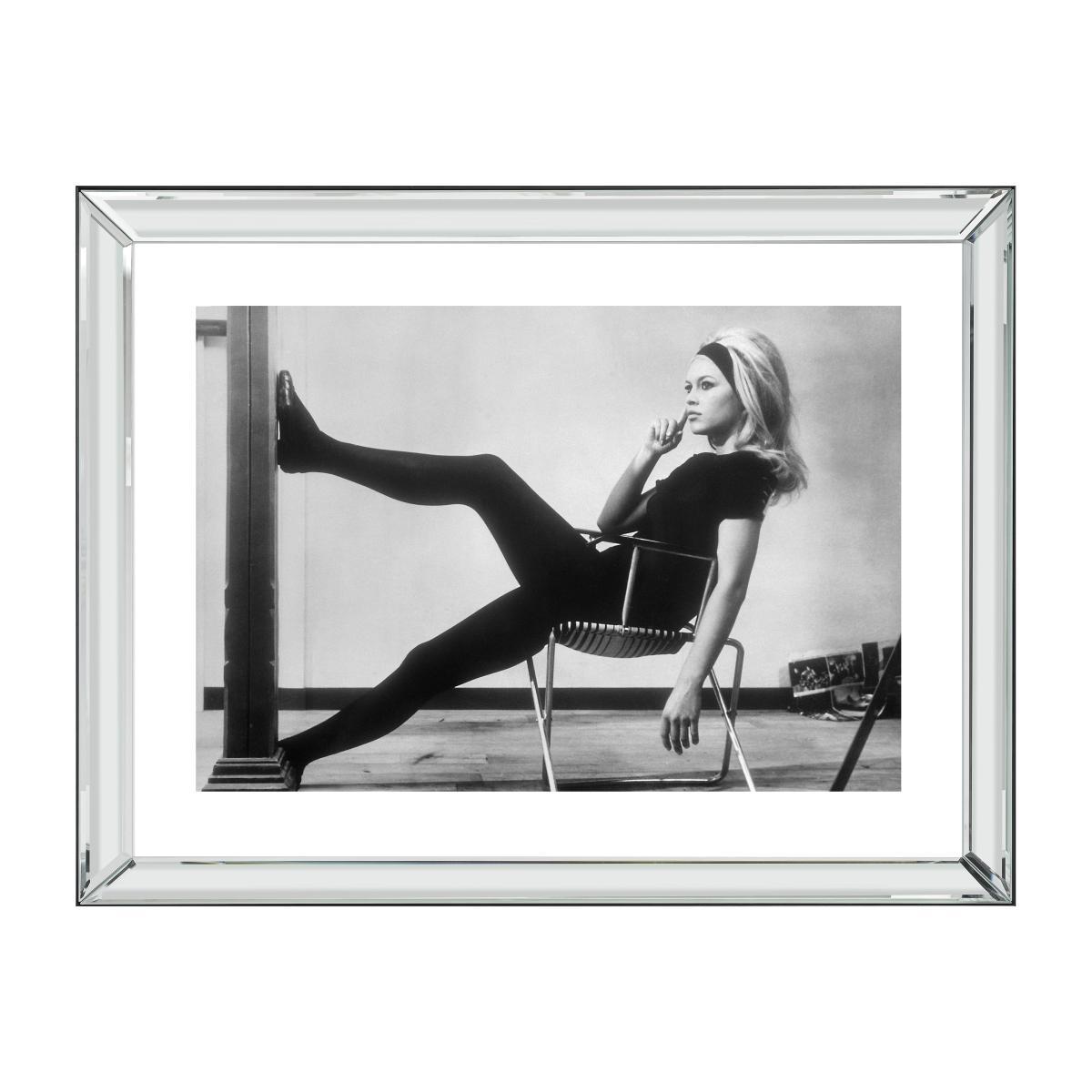 Brigitte Bardot Legs Mirrored Frame Wall Art