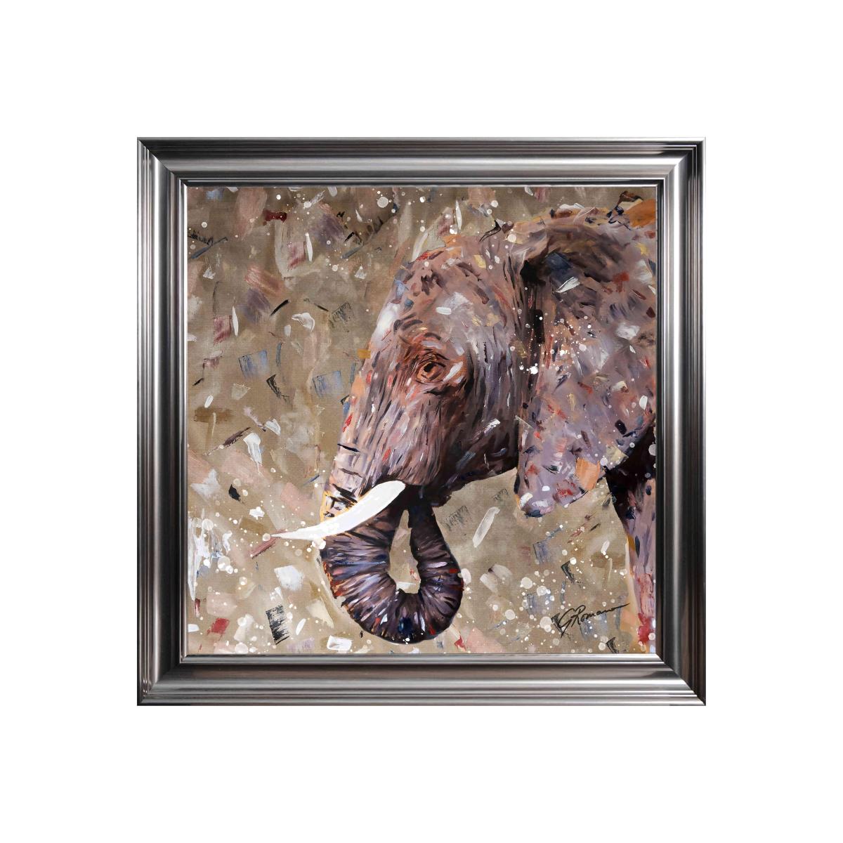 Ellie Elephant Framed Art - Multicoloured