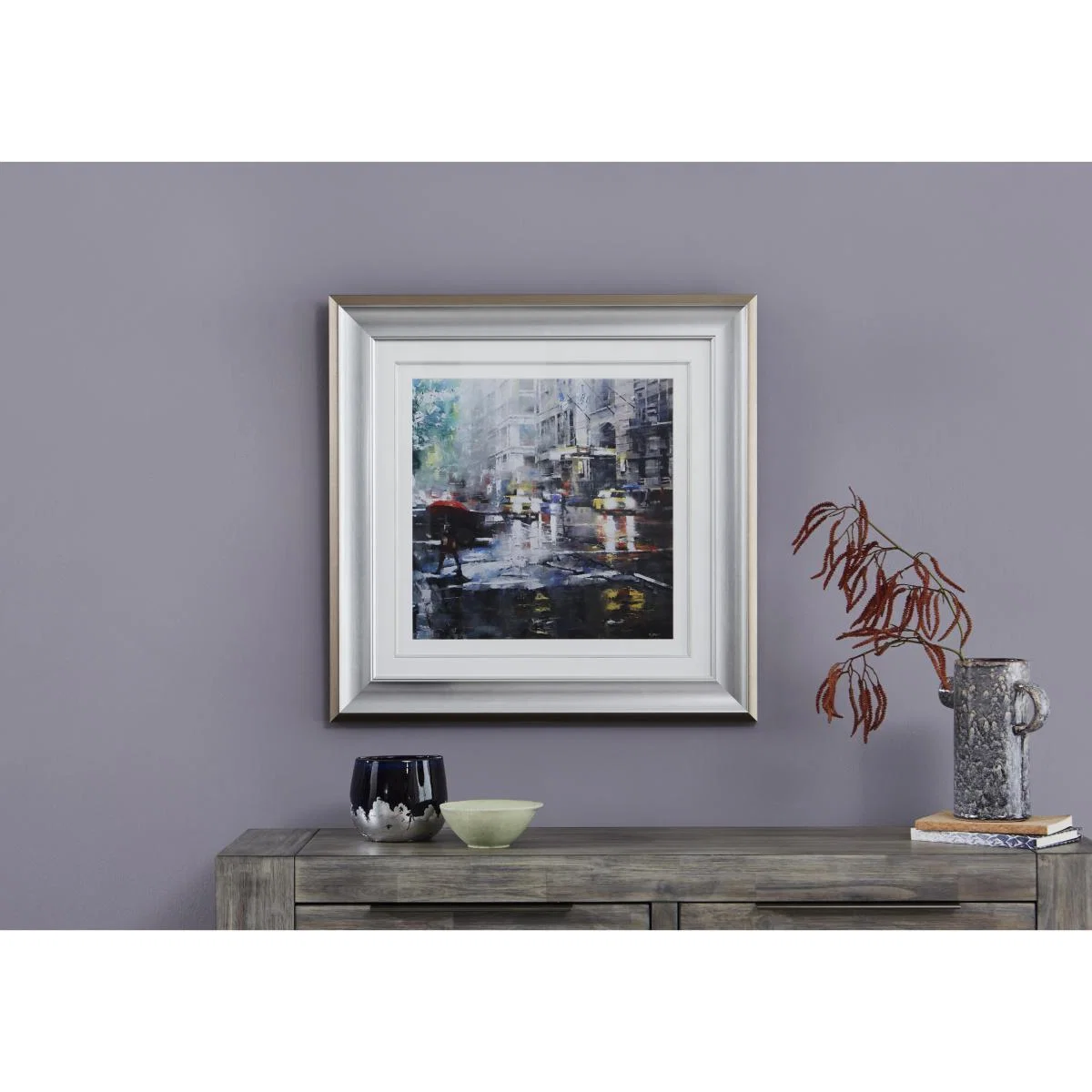 Manhattan Red Umbrella Framed Art – image 2