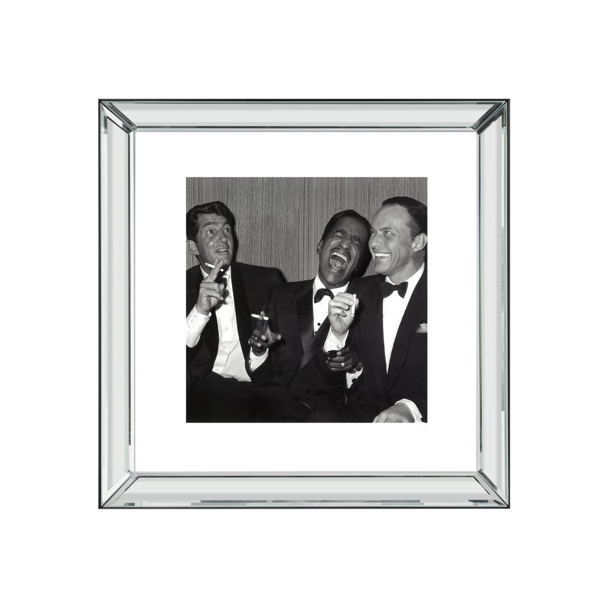 The Rat Pack Mirrored Frame Wall Art