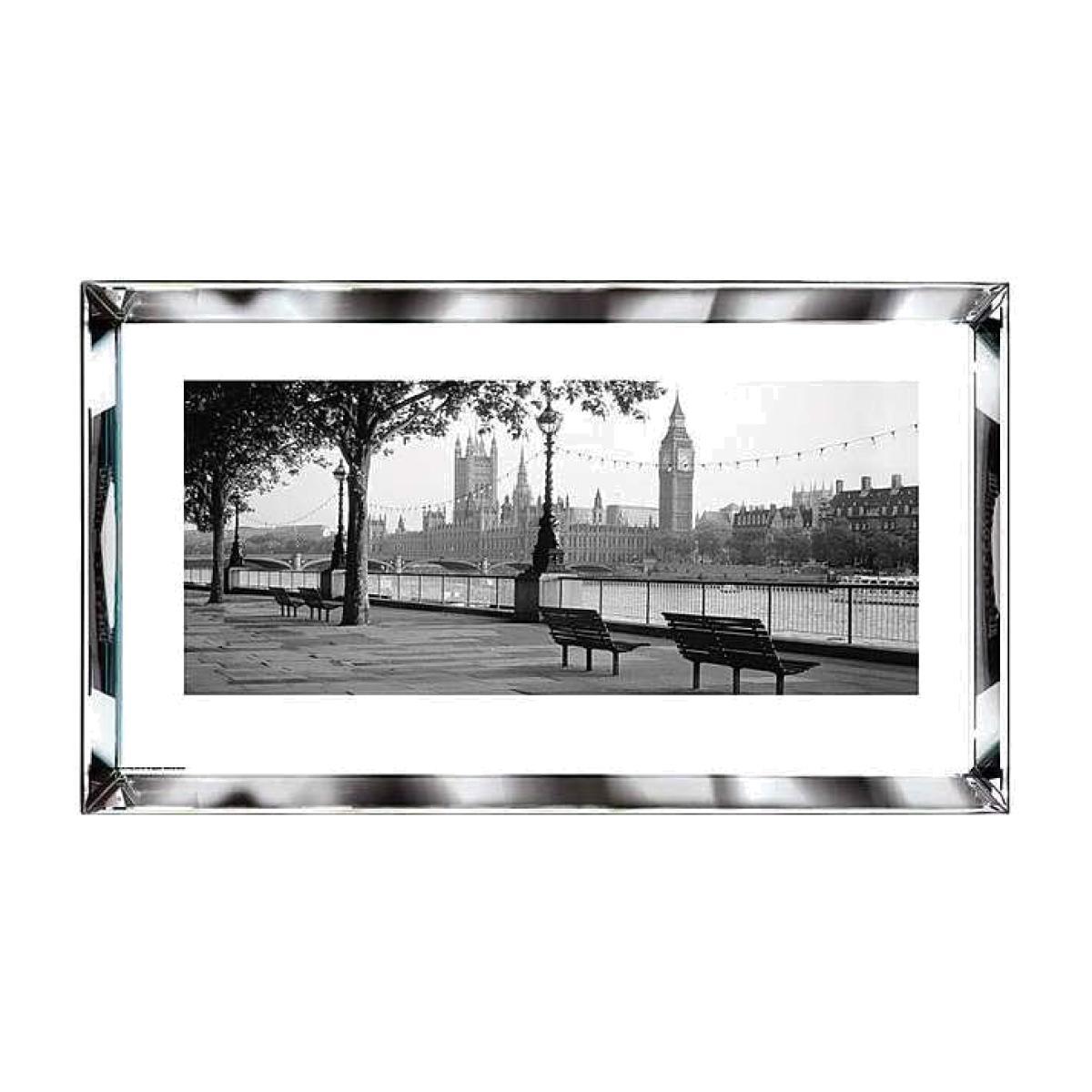 London View Mirror Glass Framed Picture - Grey – image 1