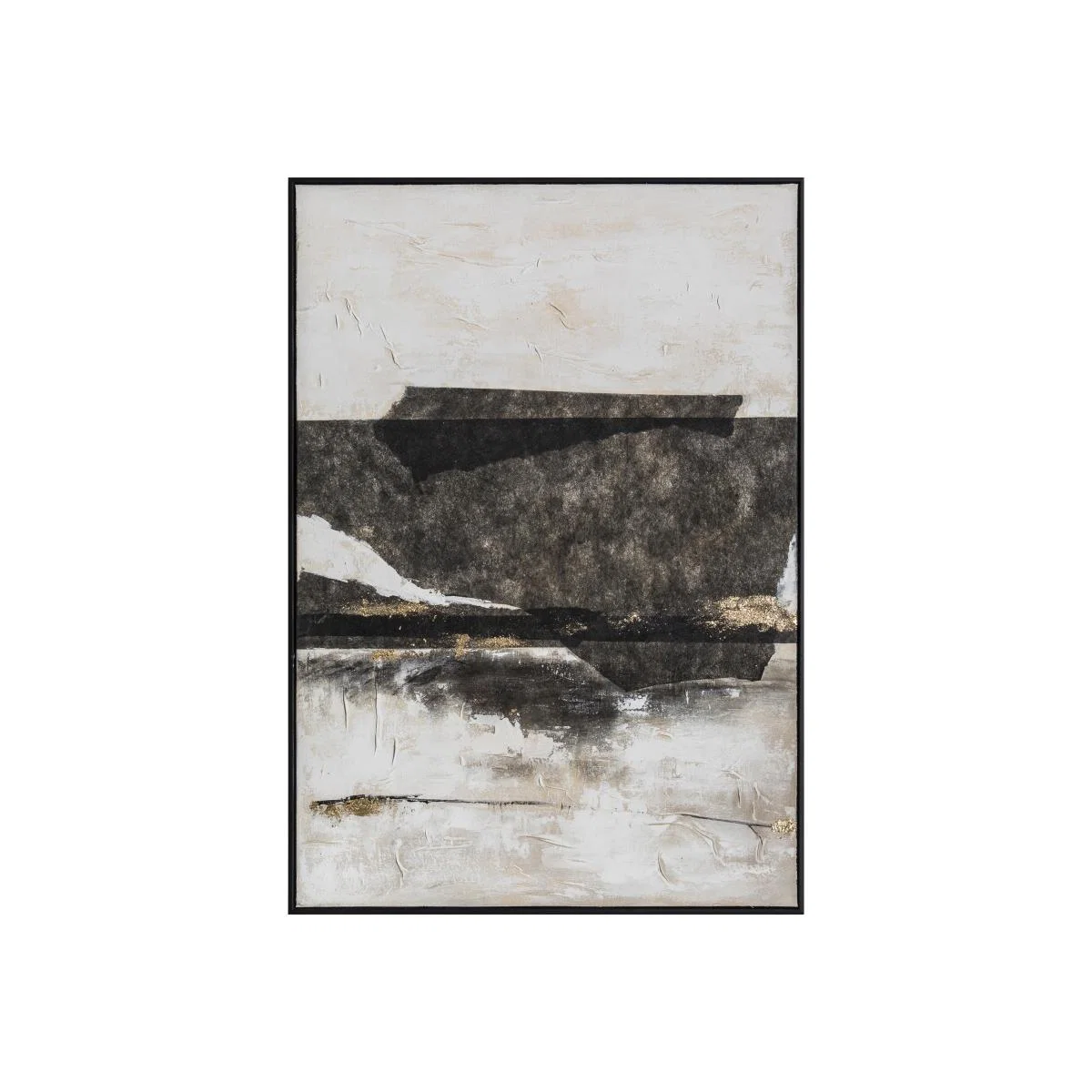 Cliffs Edge Abstract Framed Canvas