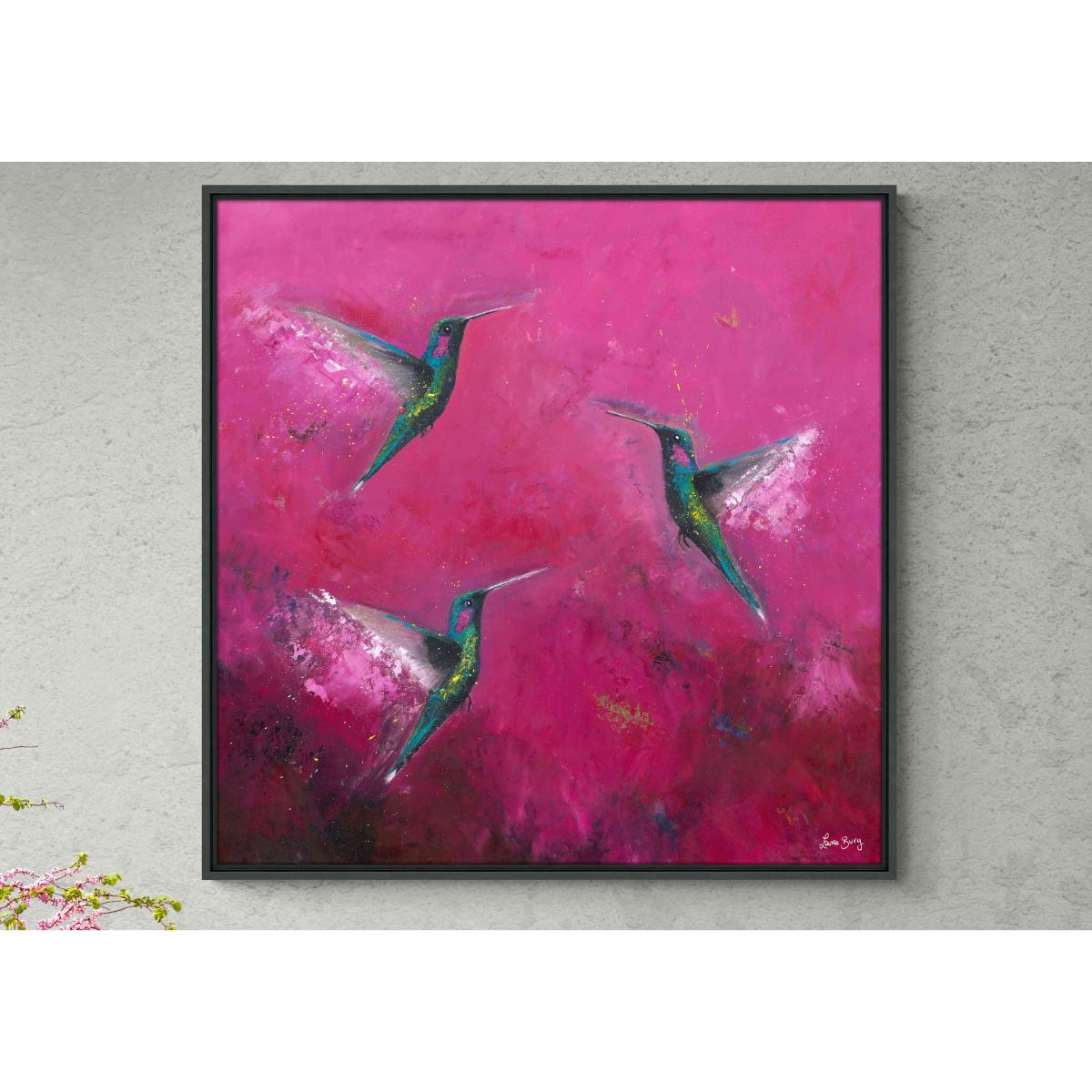 The Joy of Hummingbirds Framed Canvas – image 2