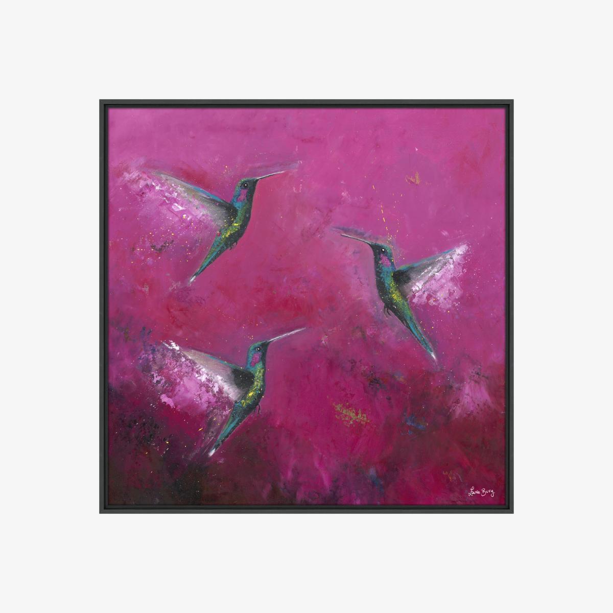 The Joy of Hummingbirds Framed Canvas – image 1