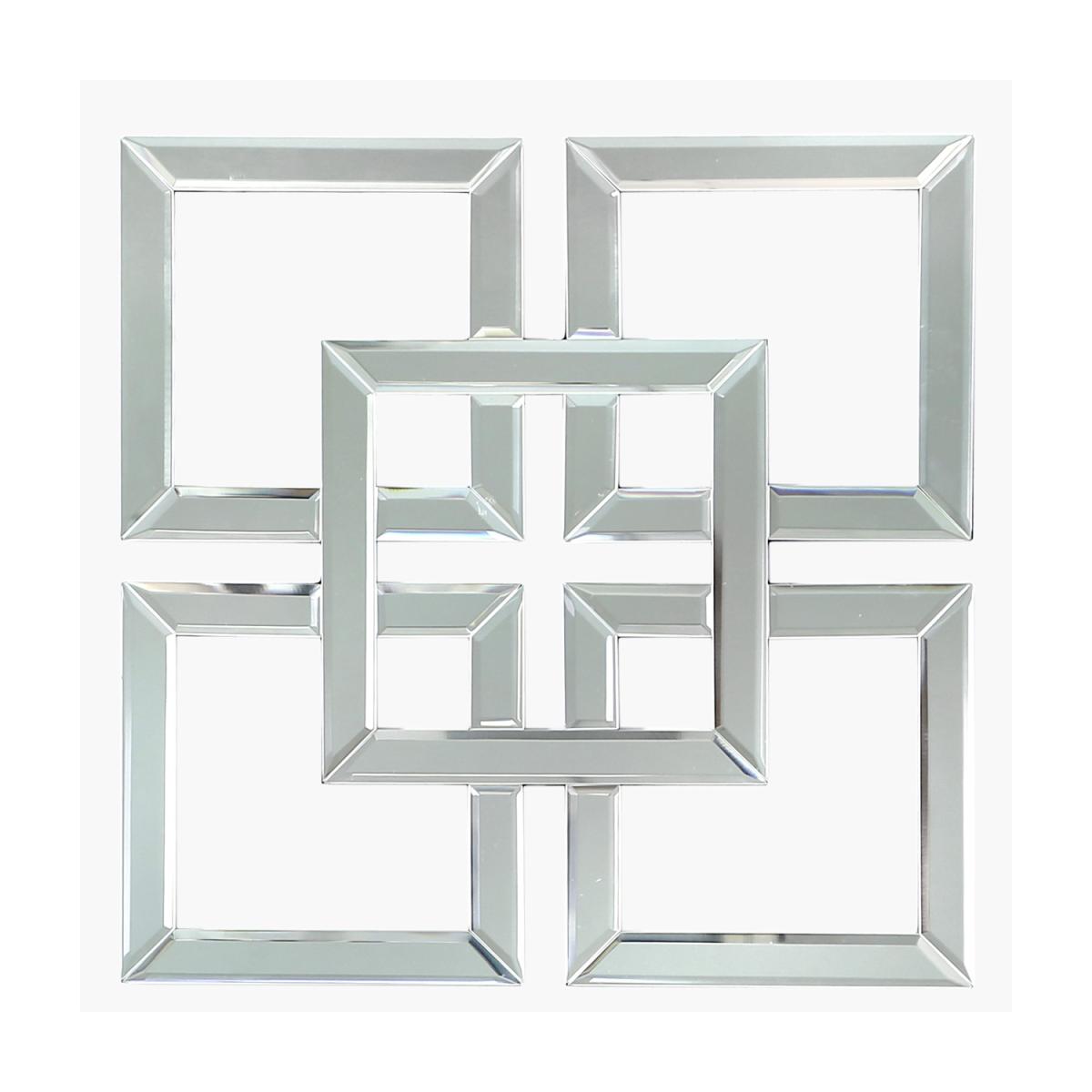 Geometric Mirrored Wall Dcor Set of 3 - Aurora Boutique – image 3