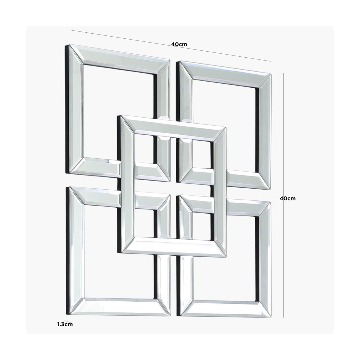 Geometric Mirrored Wall Dcor Set of 3 - Aurora Boutique – image 4