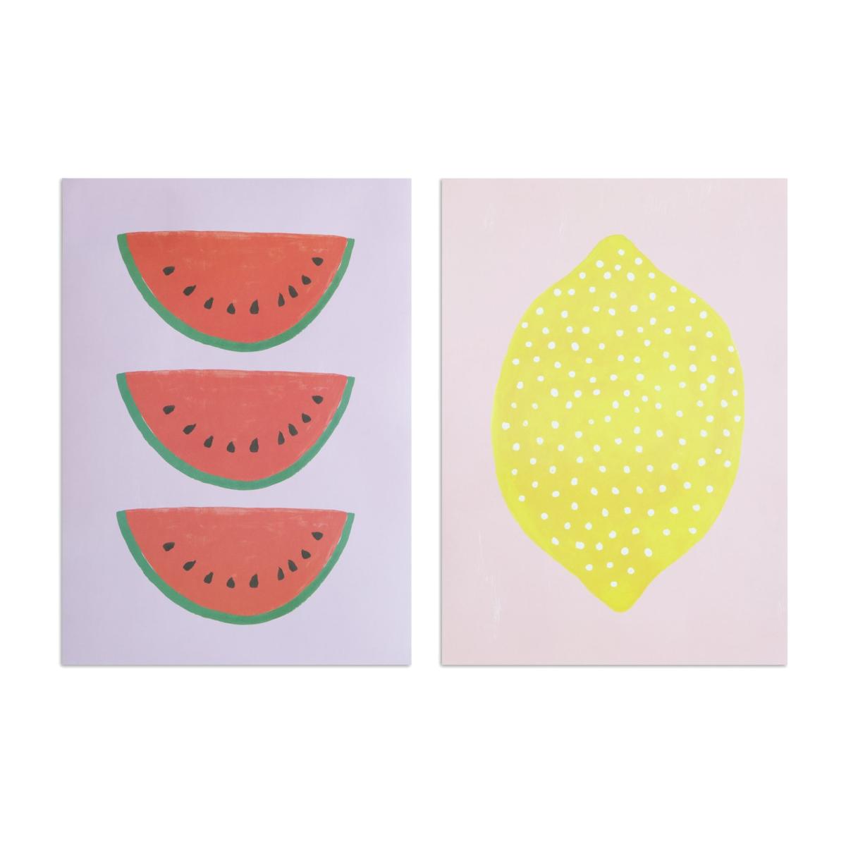 Habitat Fruits Unframed Wall Print - Twin Set - A3 – image 1