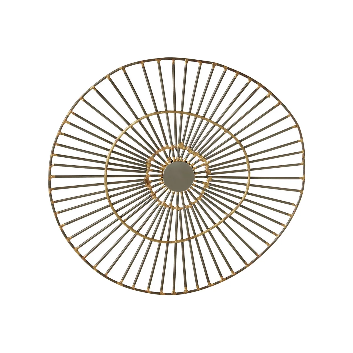 Mirano Small Abstract Wall Art - Gold - 29x31cm