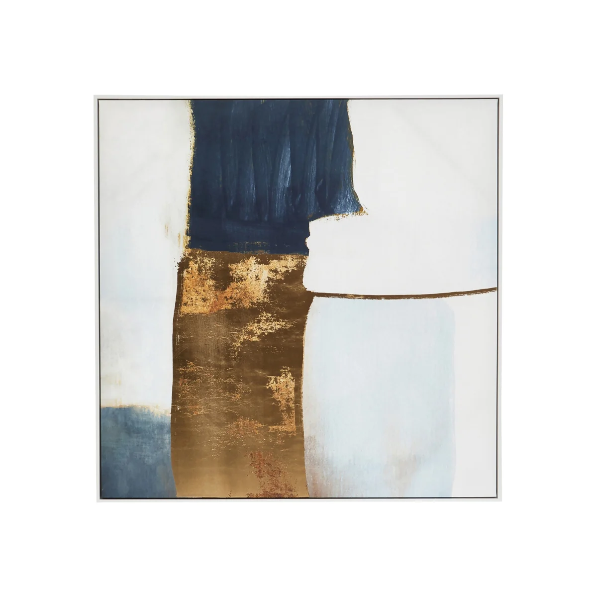 Astratto Wall Art - Blue & Gold - 103x103cm