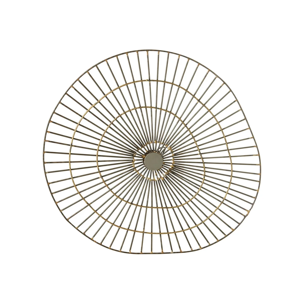 Mirano Medium Abstract Wall Art - Gold - 45x47cm