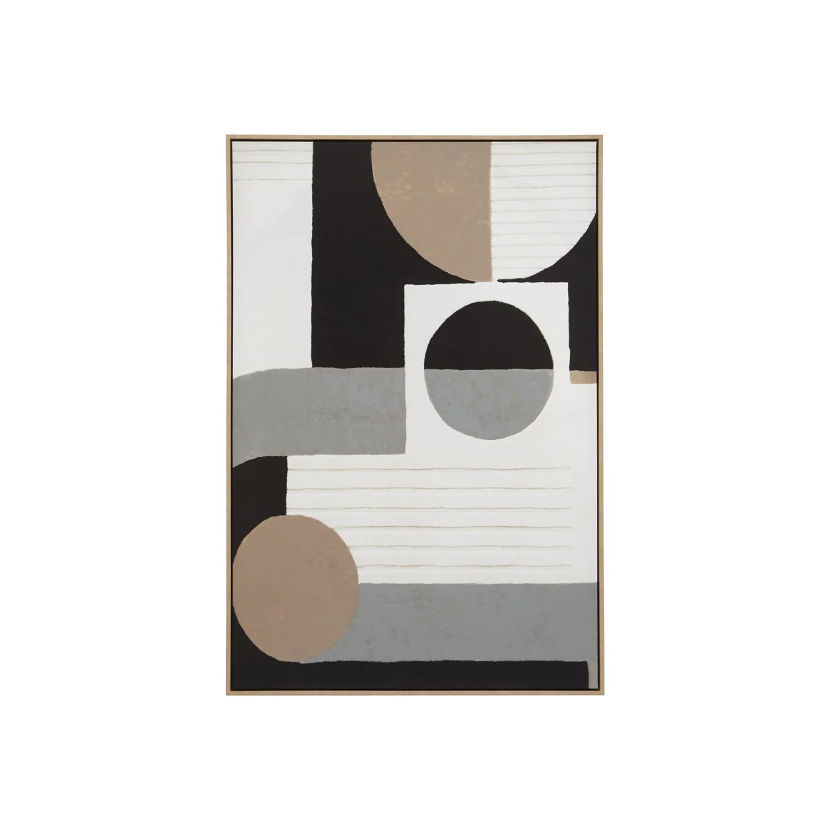 Astratto Abstract Geometric Wall Art - Monochrome - 83x123cm