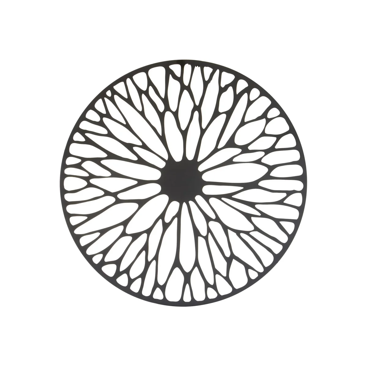 Trento Black Metal Wall Art - 65x65cm