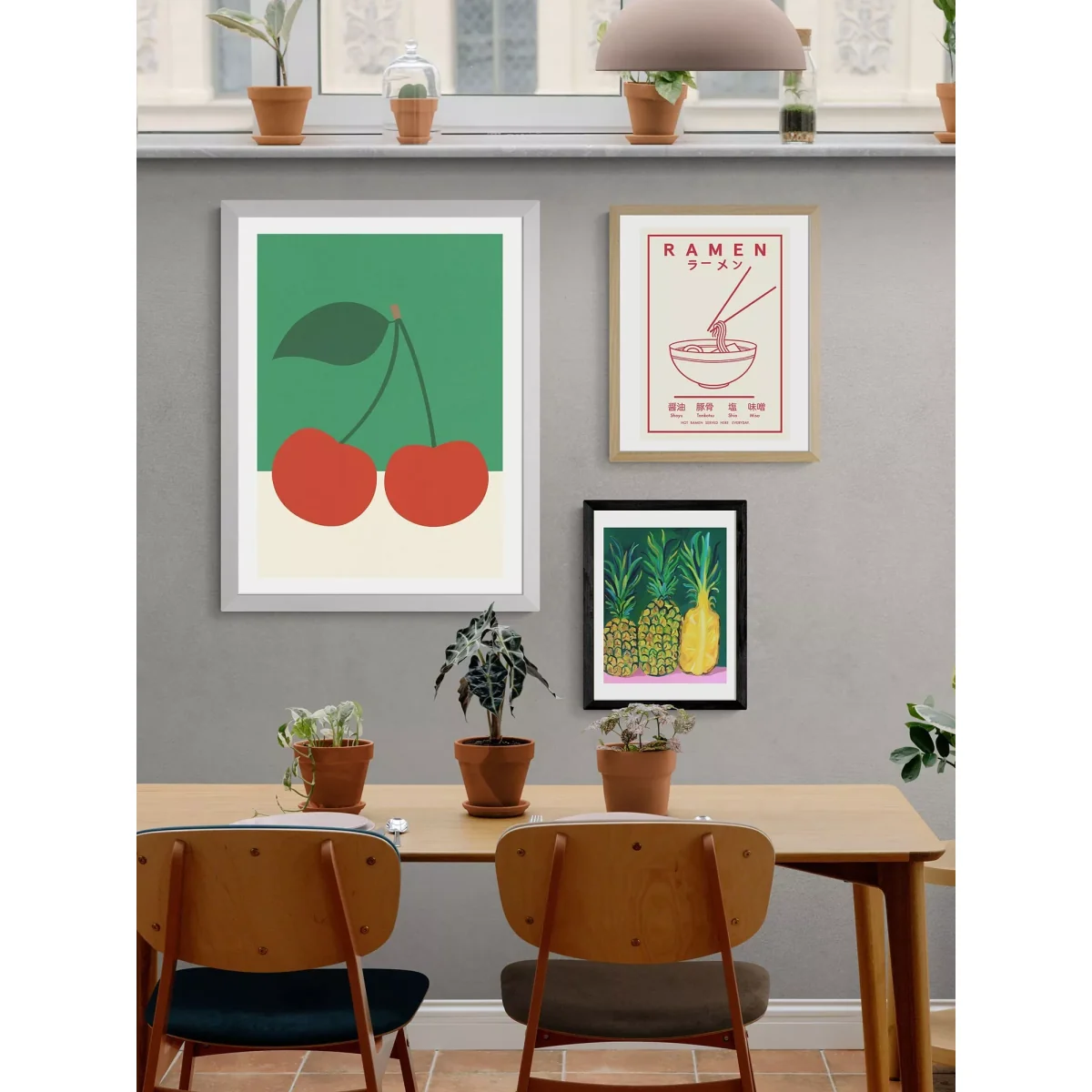 EAST END PRINTS Rosi Feist 'Cherries' Framed Print – image 2