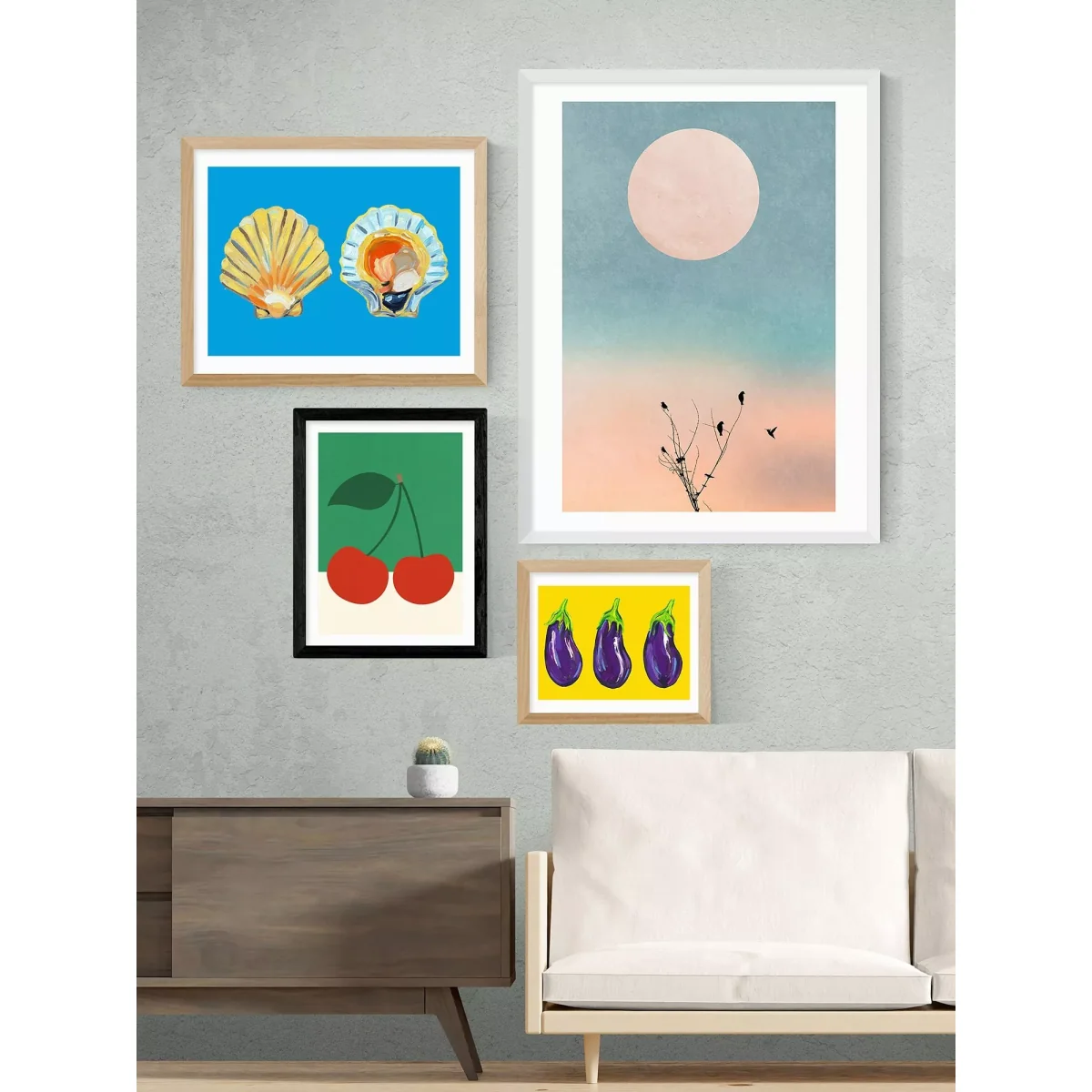 EAST END PRINTS Rosi Feist 'Cherries' Framed Print – image 3