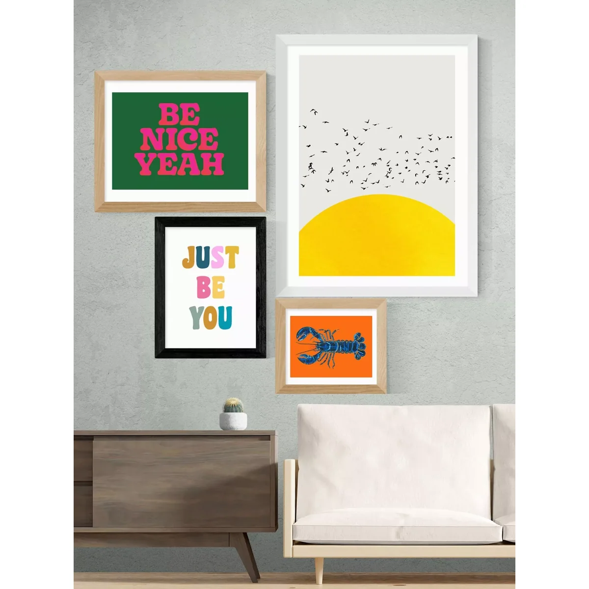 EAST END PRINTS apricot+birch 'Just Be You' Framed Print – image 2