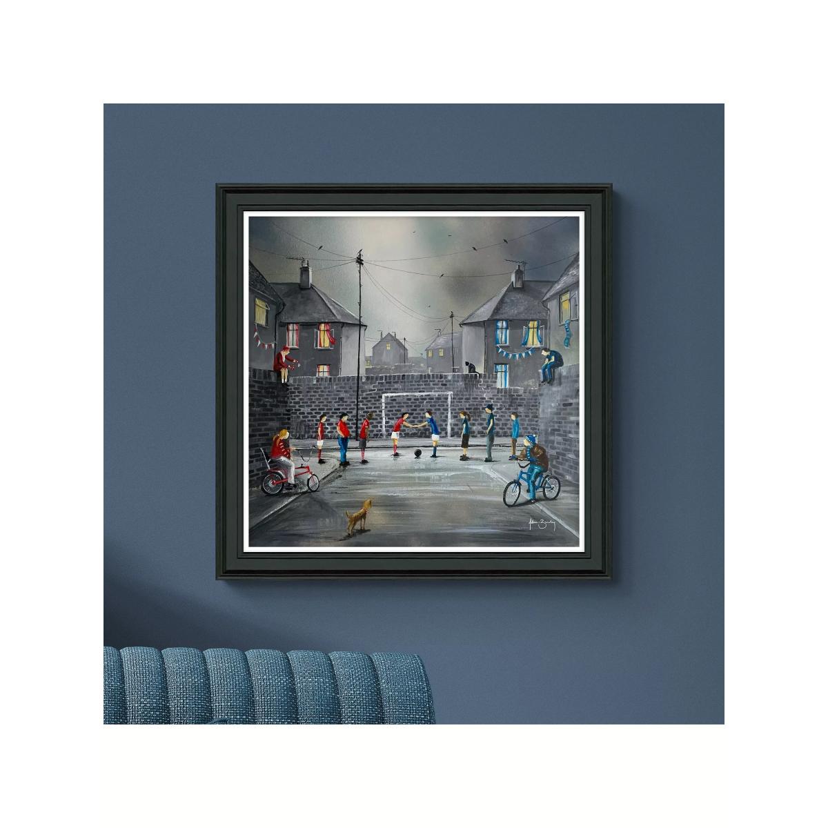 John Lewis Adam Barsby 'Derby Day' Framed Print, 79 x 79cm, Grey/Multi – image 2