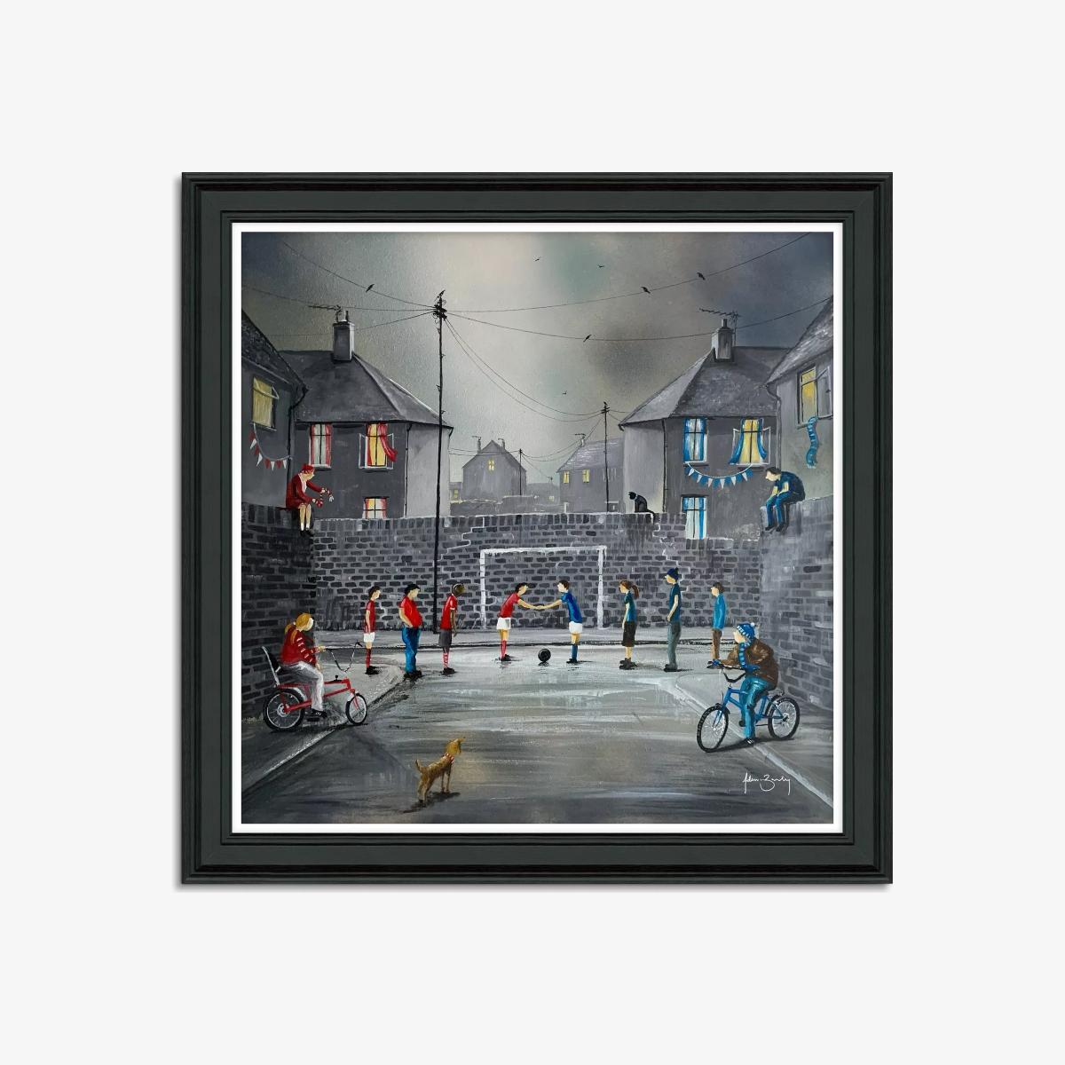 John Lewis Adam Barsby 'Derby Day' Framed Print, 79 x 79cm, Grey/Multi – image 1