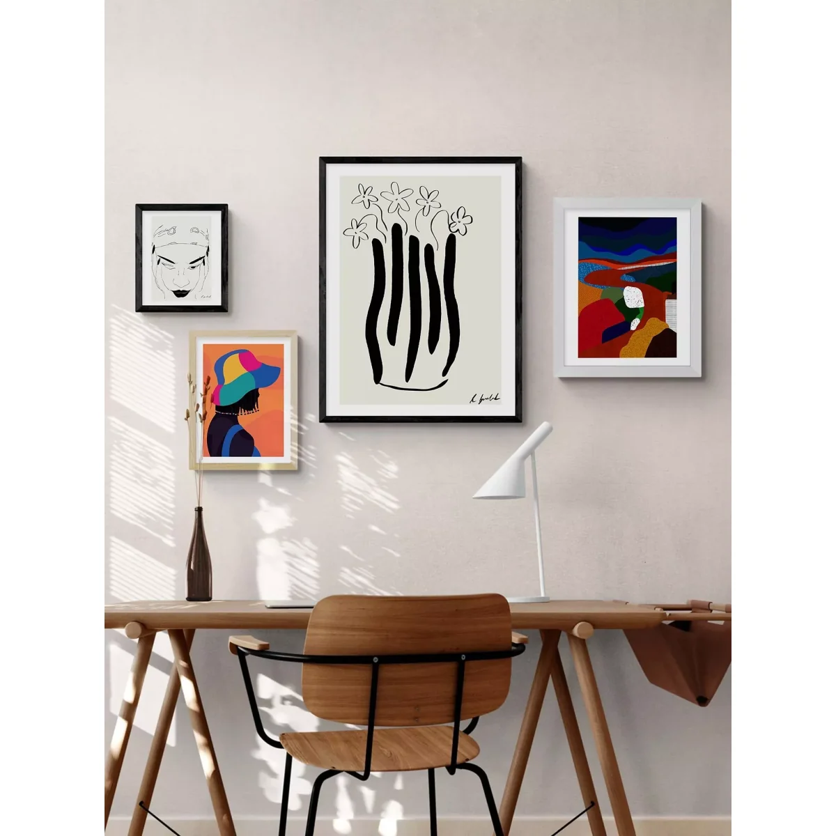EAST END PRINTS Hali Igwelaezoh 'Abstract Vase' Framed Print – image 2