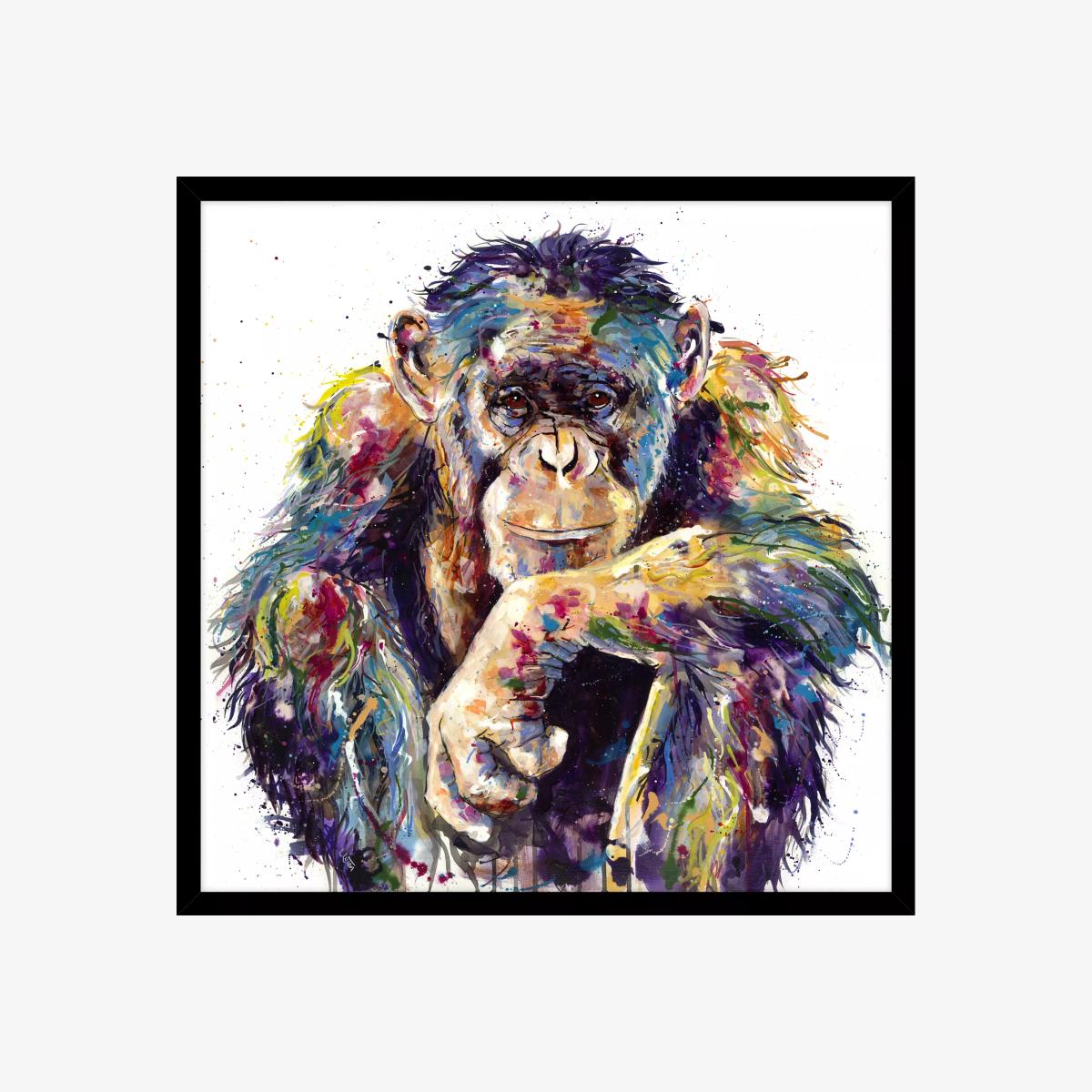 John Lewis Louise Luton 'I'm Still Thinking' Framed Print, 80 x 80cm, Gold/White – image 1