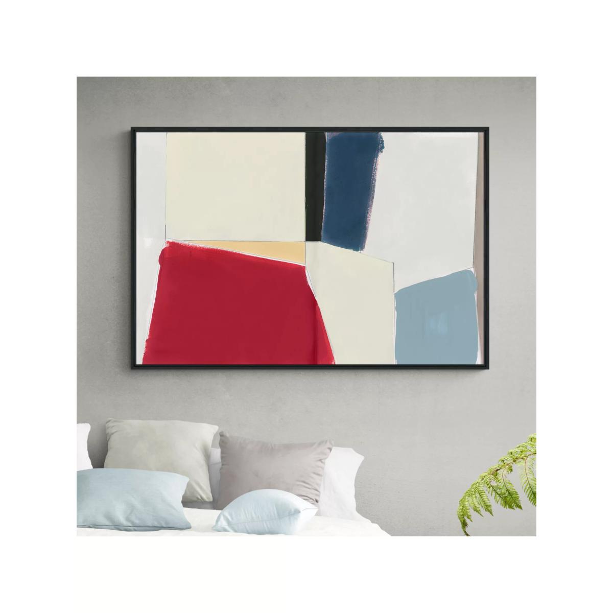 Cartissi Studio - 'Tonic Techno' Framed Canvas Print, 84 x 124cm, Red/Blue – image 2