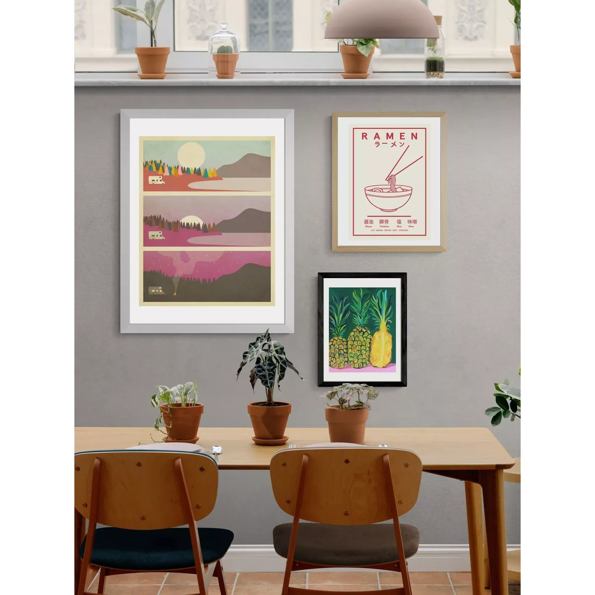 EAST END PRINTS Jazzberry Blue 'Campfire' Framed Print – image 2