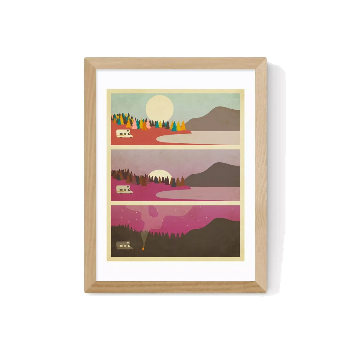 EAST END PRINTS Jazzberry Blue 'Campfire' Framed Print – image 1