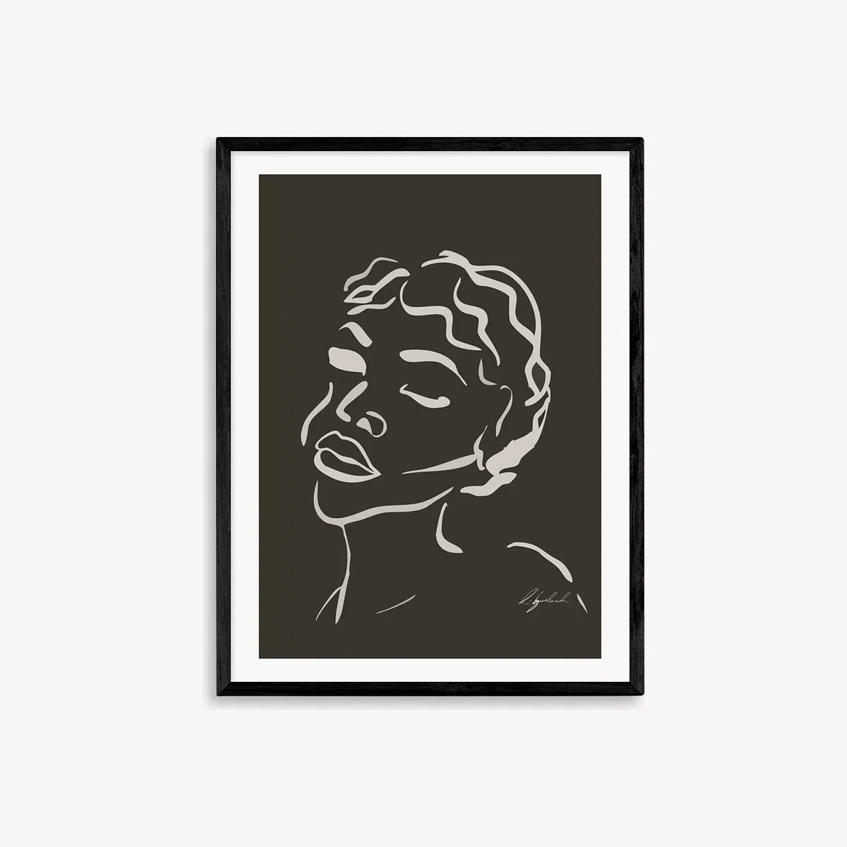 EAST END PRINTS Hali Igwelaezoh 'Soft Gaze' Framed Print – image 1