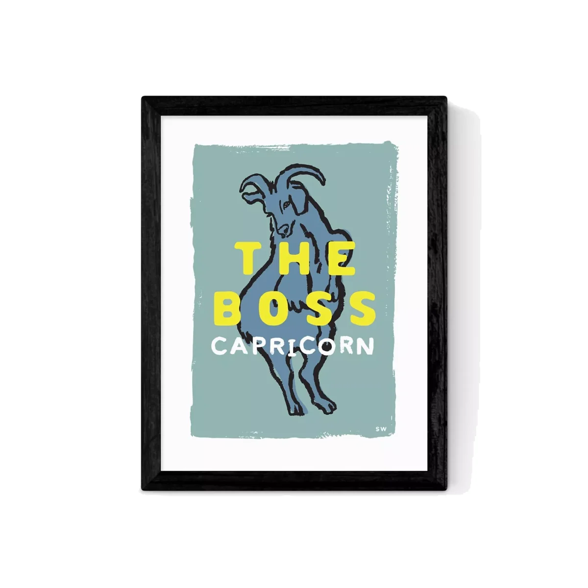 EAST END PRINTS Sophie Ward 'Capricorn The Boss' Framed Print – image 1
