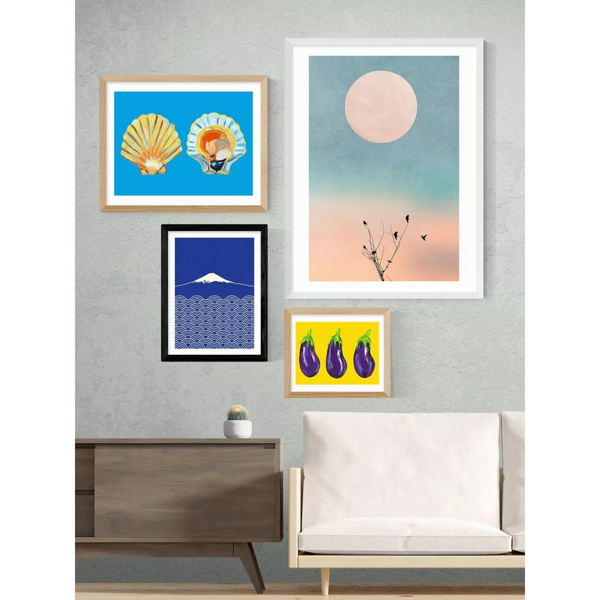 EAST END PRINTS Rosi Feist 'Waves & Fuji' Framed Print – image 2
