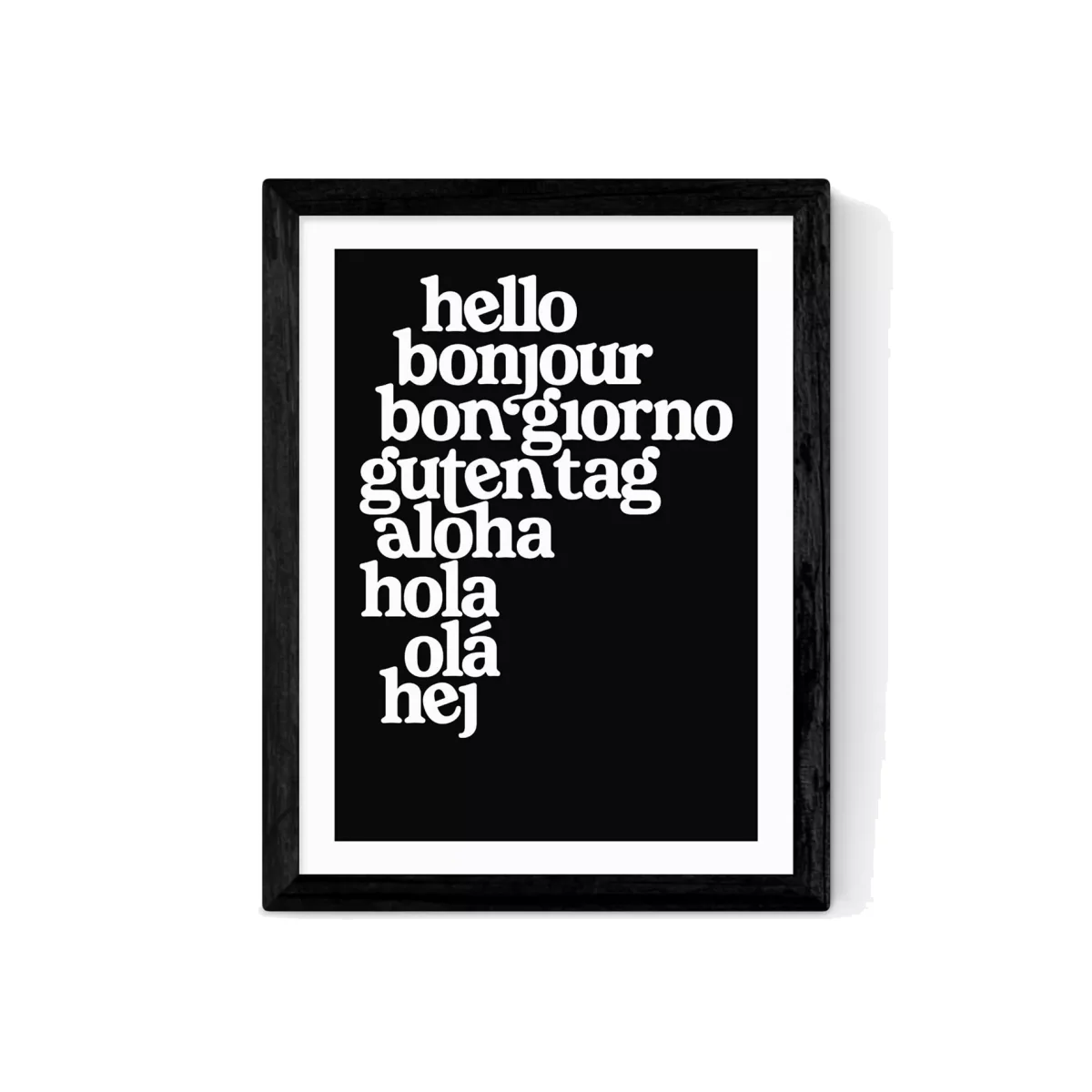 EAST END PRINTS Limbo and Ginger 'Hello World' Framed Print – image 1