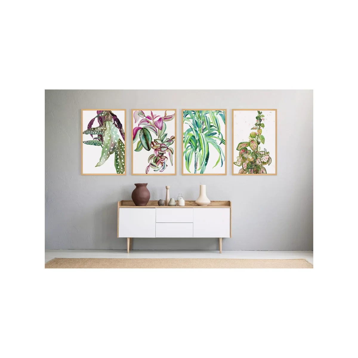 Ingrid Sanchez - 'Corn Plant' Framed Print, 62 x 42cm, Green – image 2